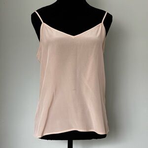 Banana Republic 100% Silk Camisole Blush Pink Adjustable Strap Tank S
